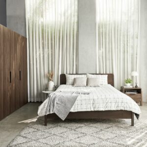Giường Ngủ Gỗ Tràm MOHO DALUMD 301 Ver 2 Màu Nâu Hạnh Nhân